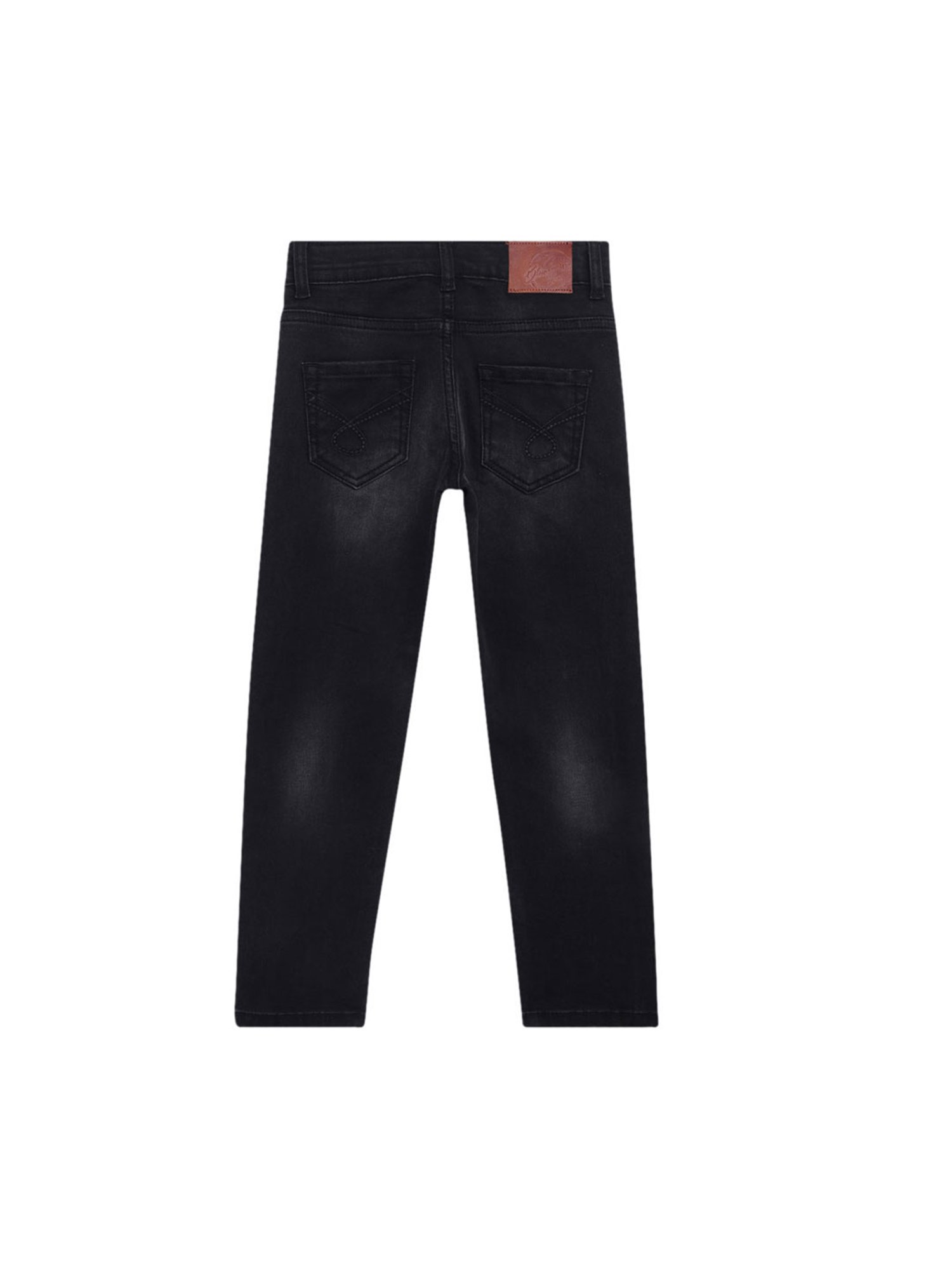Blue Giraffe Boys Dark Grey Solid Jeans