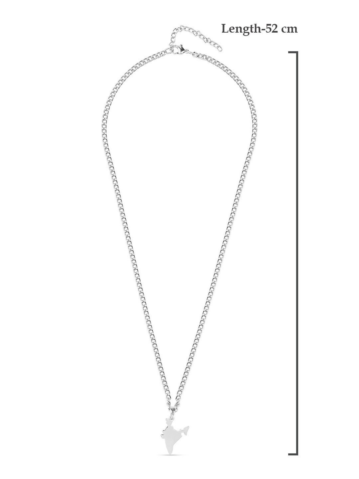 The Bro Code Silver-Plated India Pendant Necklace for Men