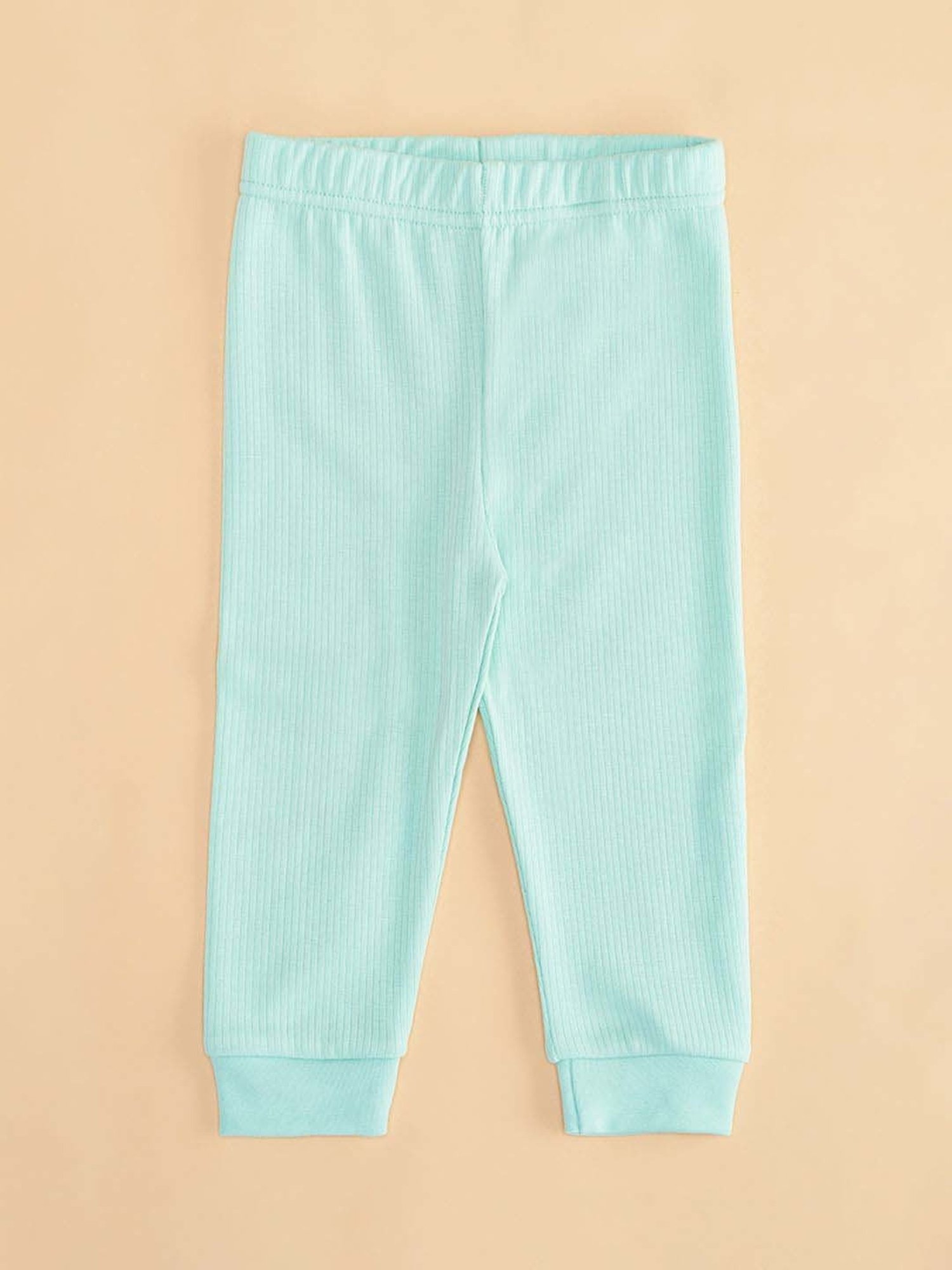 Pantaloons Baby Kids Mint Green Regular Fit Full Sleeves Thermal Set