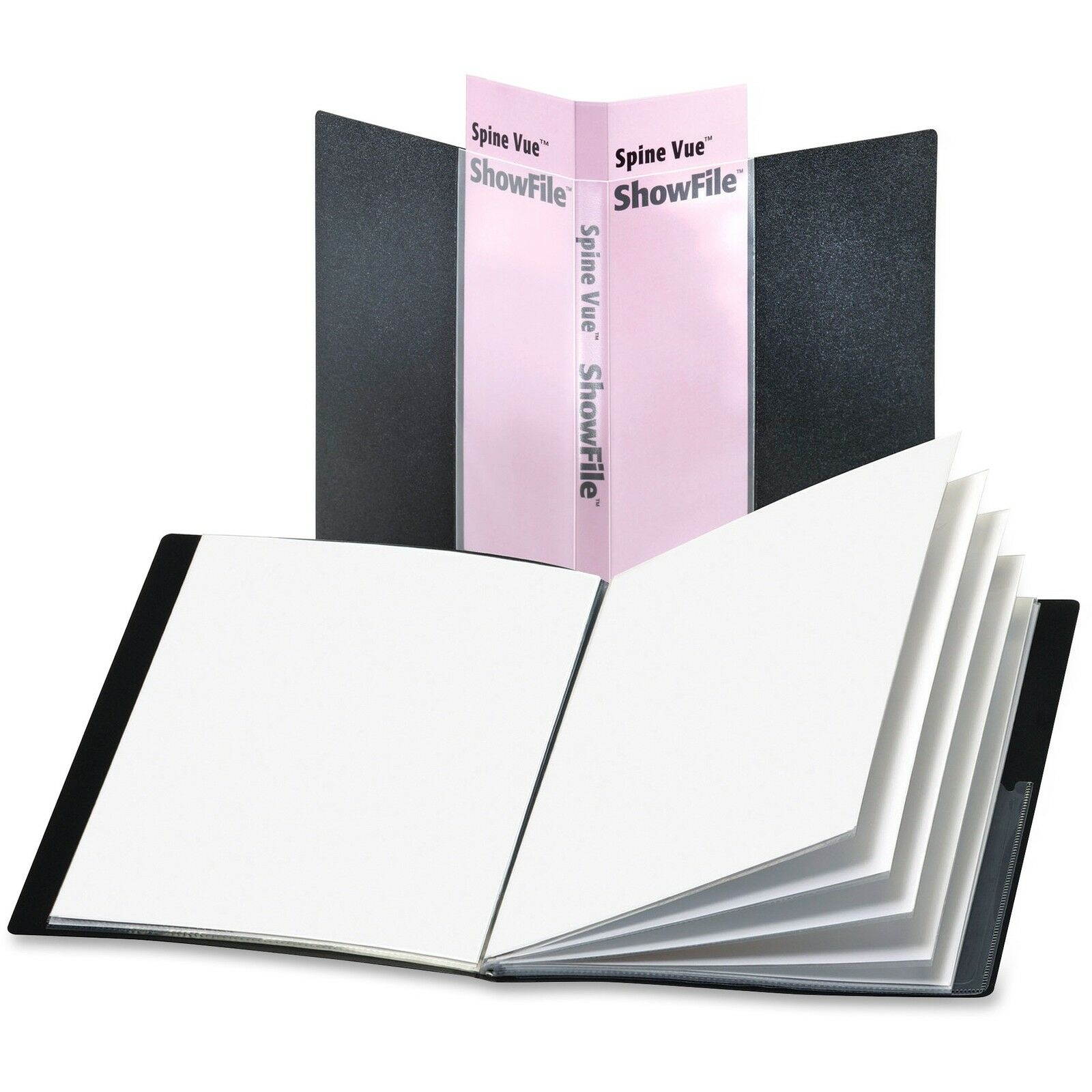 Cardinal Presentation Book Poly 24 Pocket 11"x8-1/2" Black 51232
