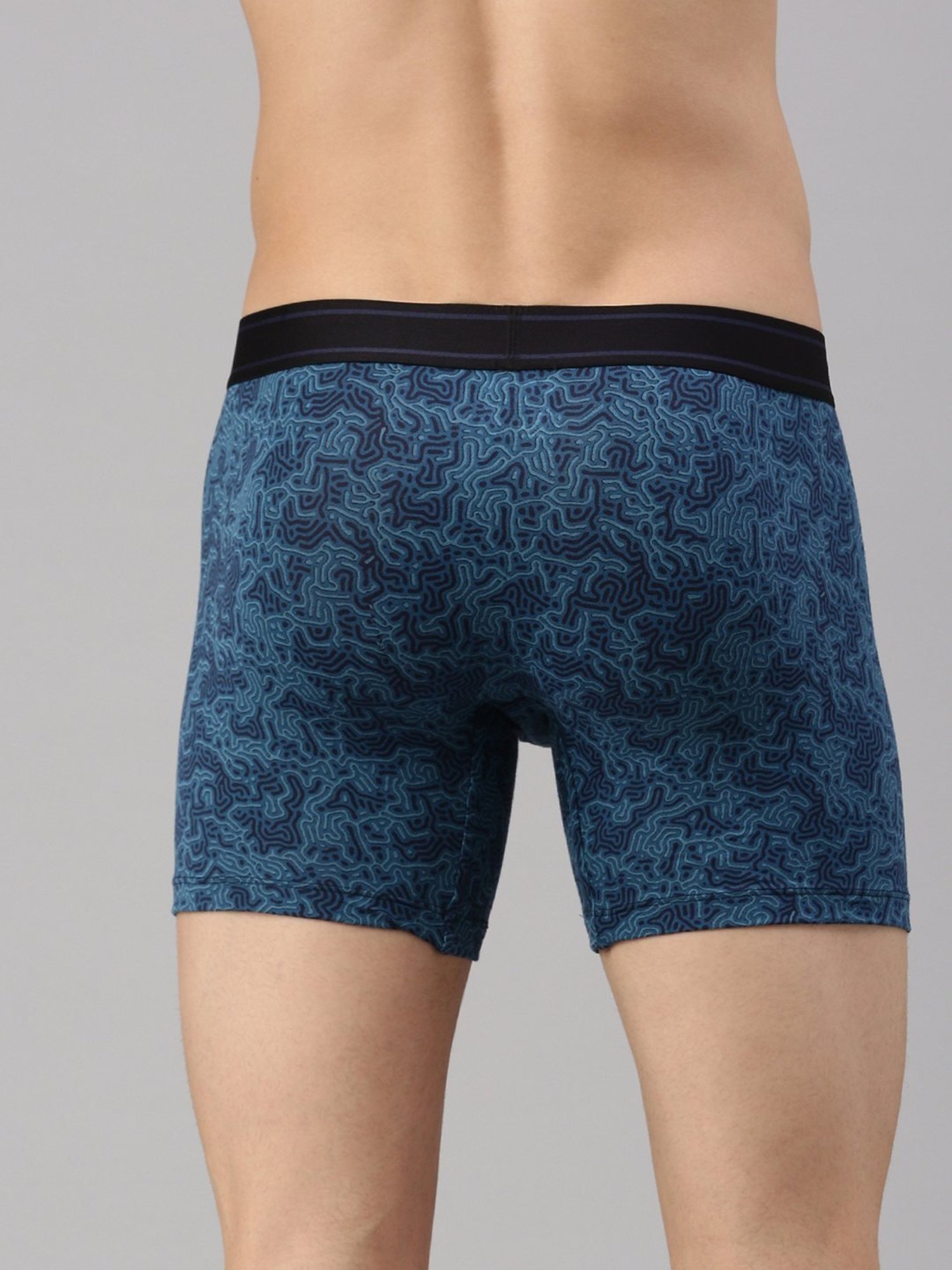 Zoiro Blue Opal Regular Fit Printed Trunks