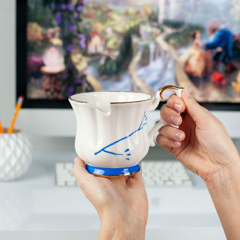 Surreal Entertainment Once Upon A Time Collectibles | White Chipped Ceramic Molded Mug | 12oz