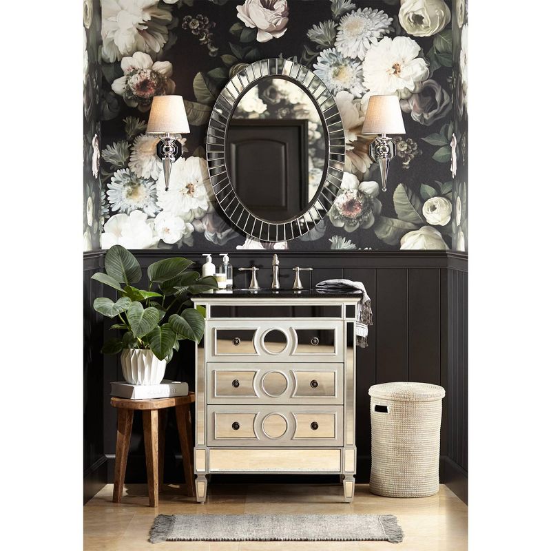 Noble Park Sunspot 25 1/2" x 34" Oval Wall Mirror