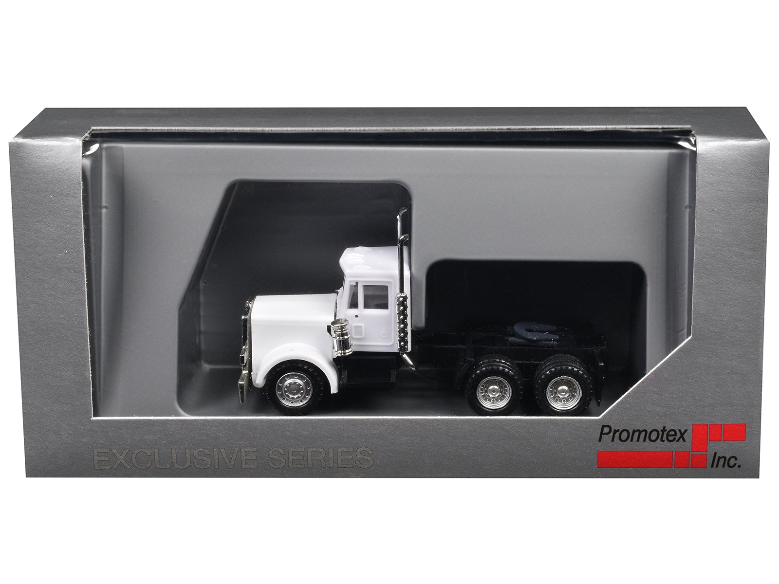 Peterbilt Short Day Cab with Updated Grill White 1/87 (HO) Plastic Model Car by Promotex