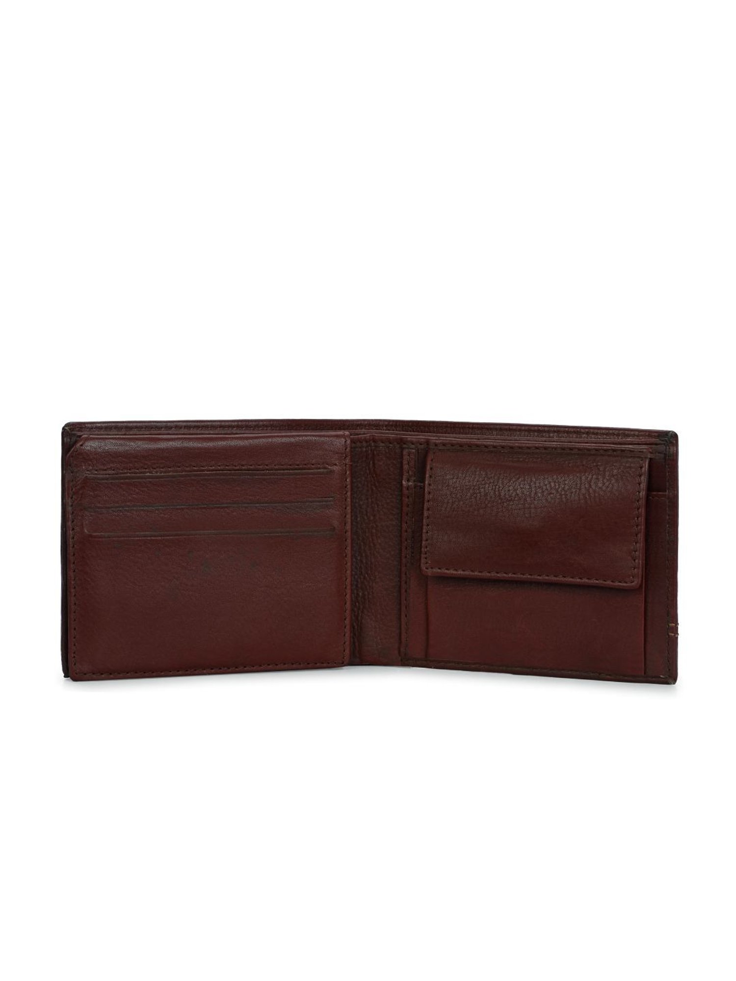 Clog London Brown Leather Small Bi-Fold Wallet for Men