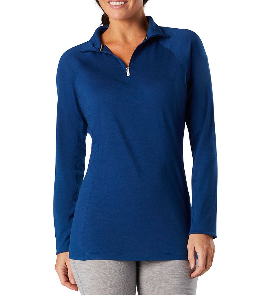 SmartWool Merino Jersey Wool 150 Baselayer Quarter Zip Front Pullover