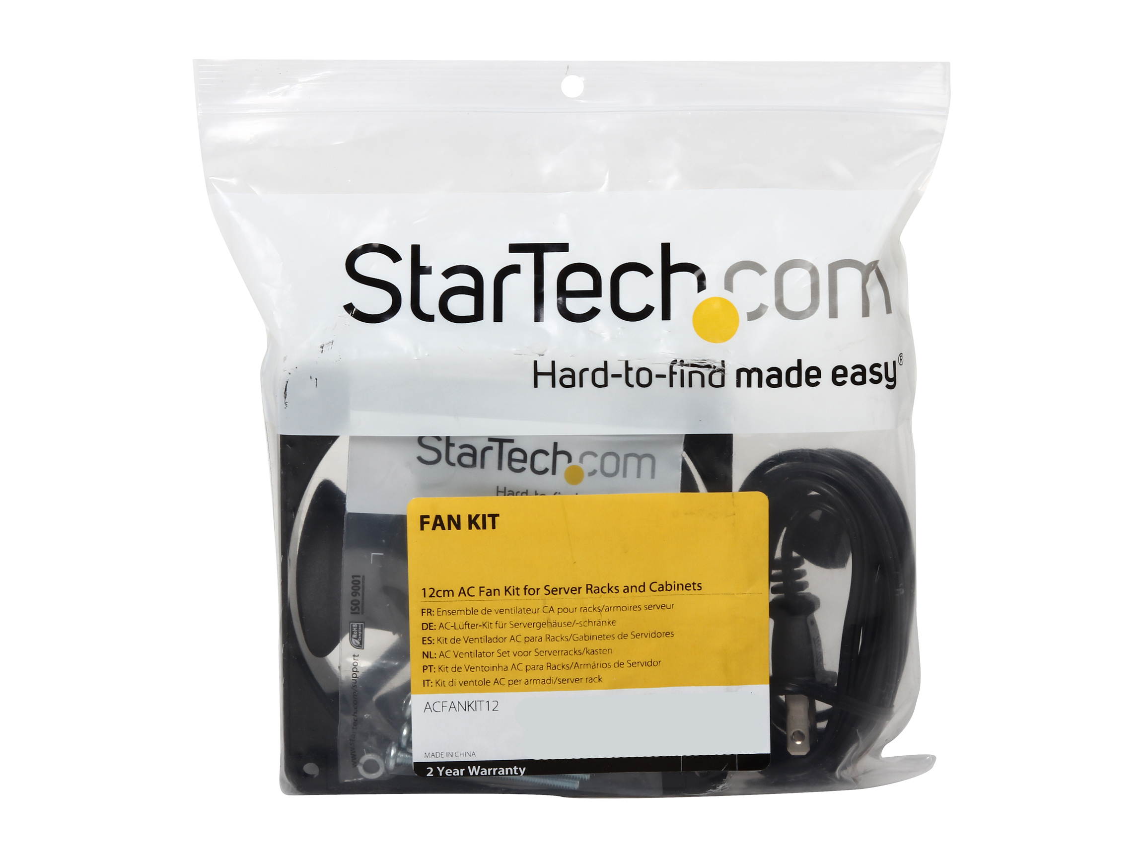 StarTech.com ACFANKIT12 12cm AC Fan Kit for Server Rack Cabinet