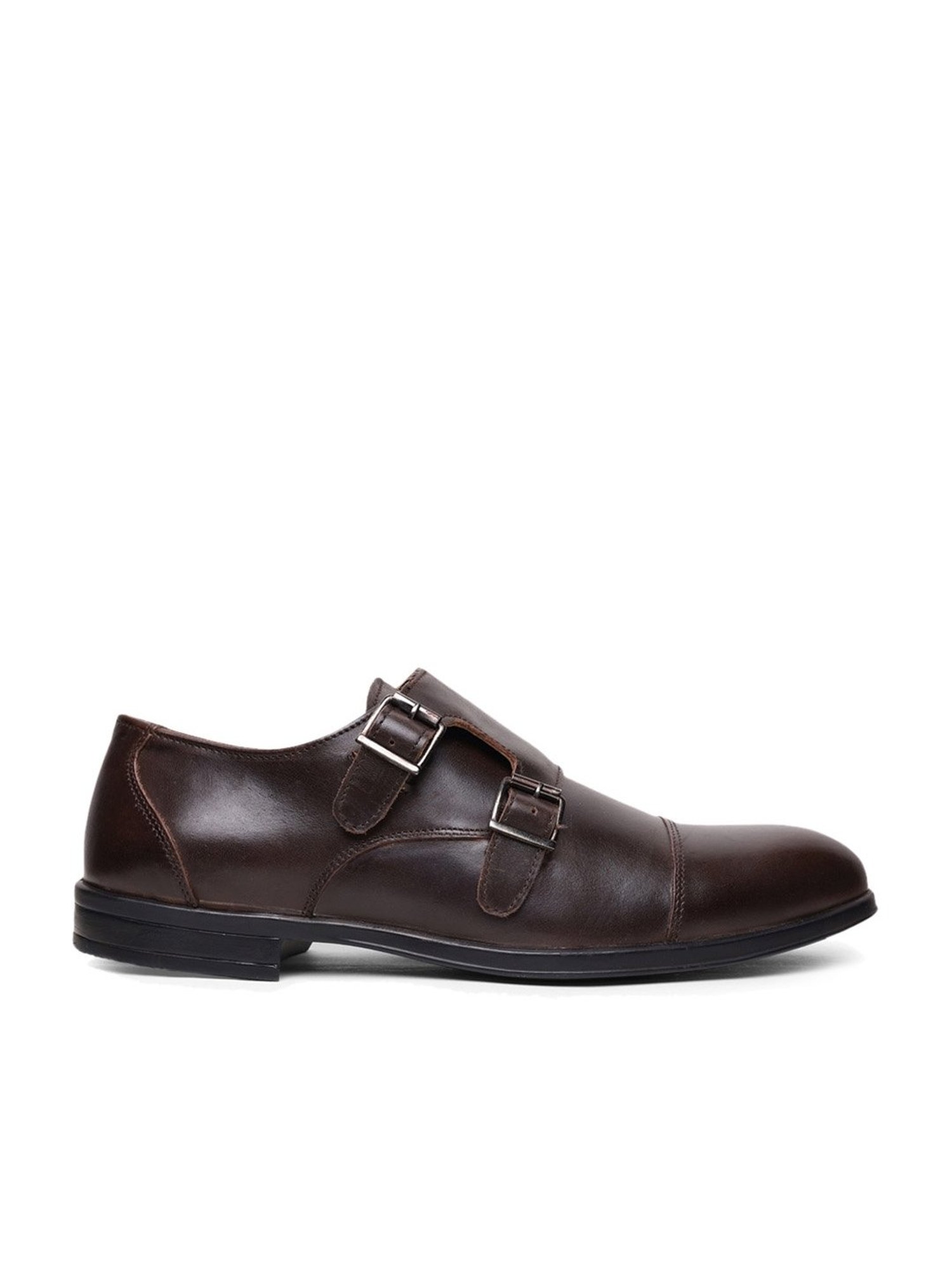 Teakwood Leathers Men's Brown Monk Shoes