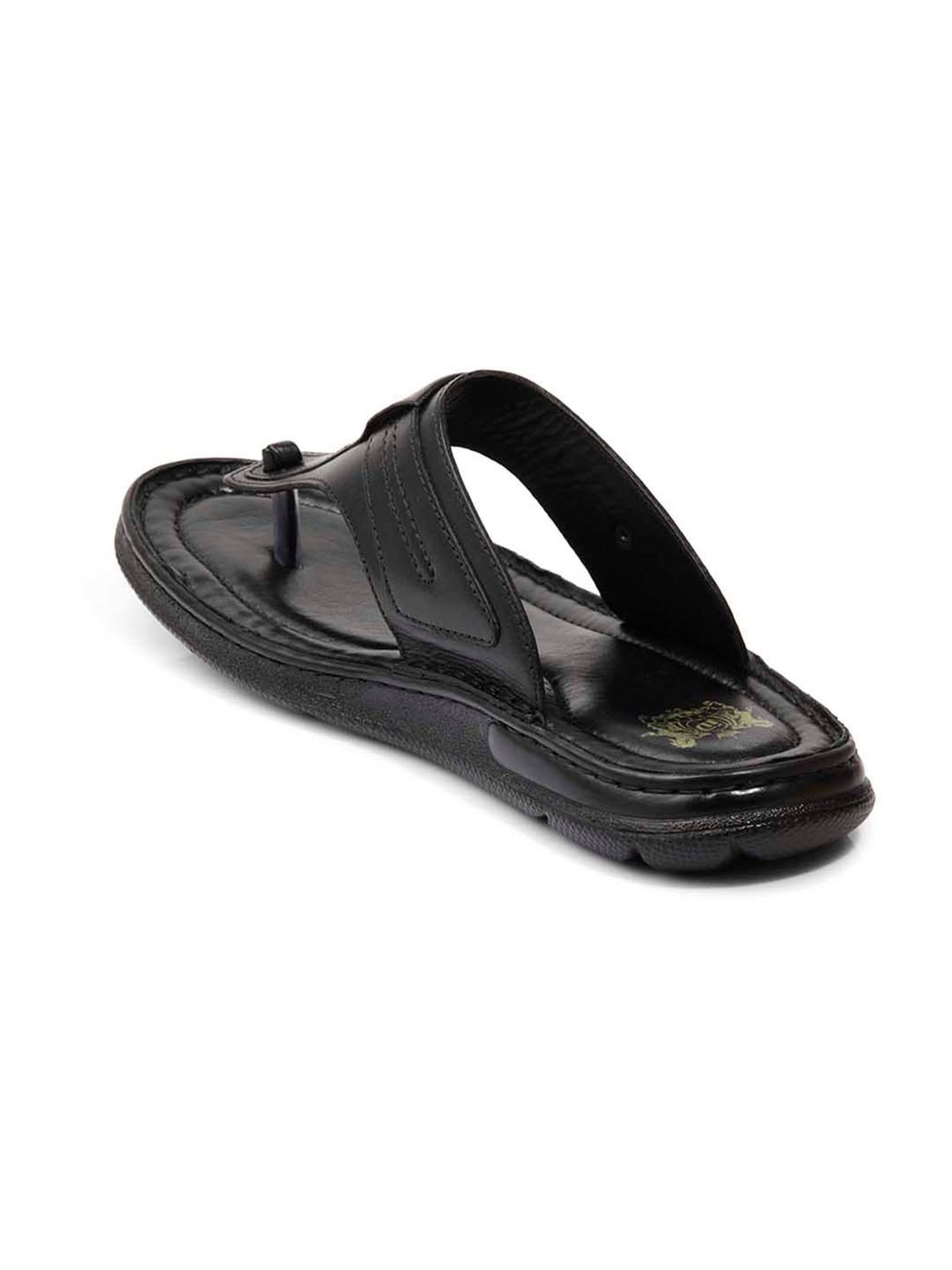 ID Men's Black T-Strap Sandals