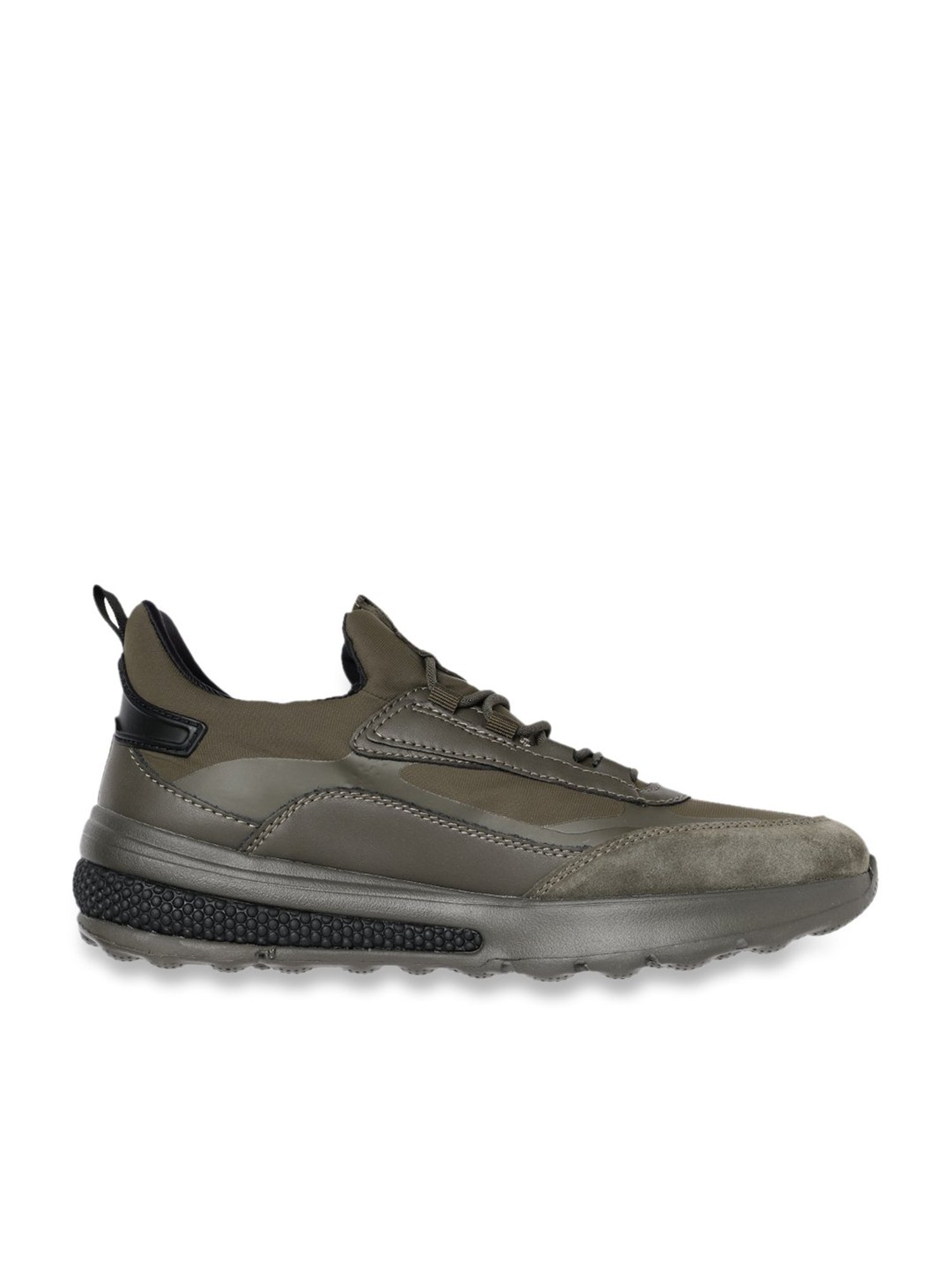 Geox Men's U Spherica Actif Military Leather Running Shoes