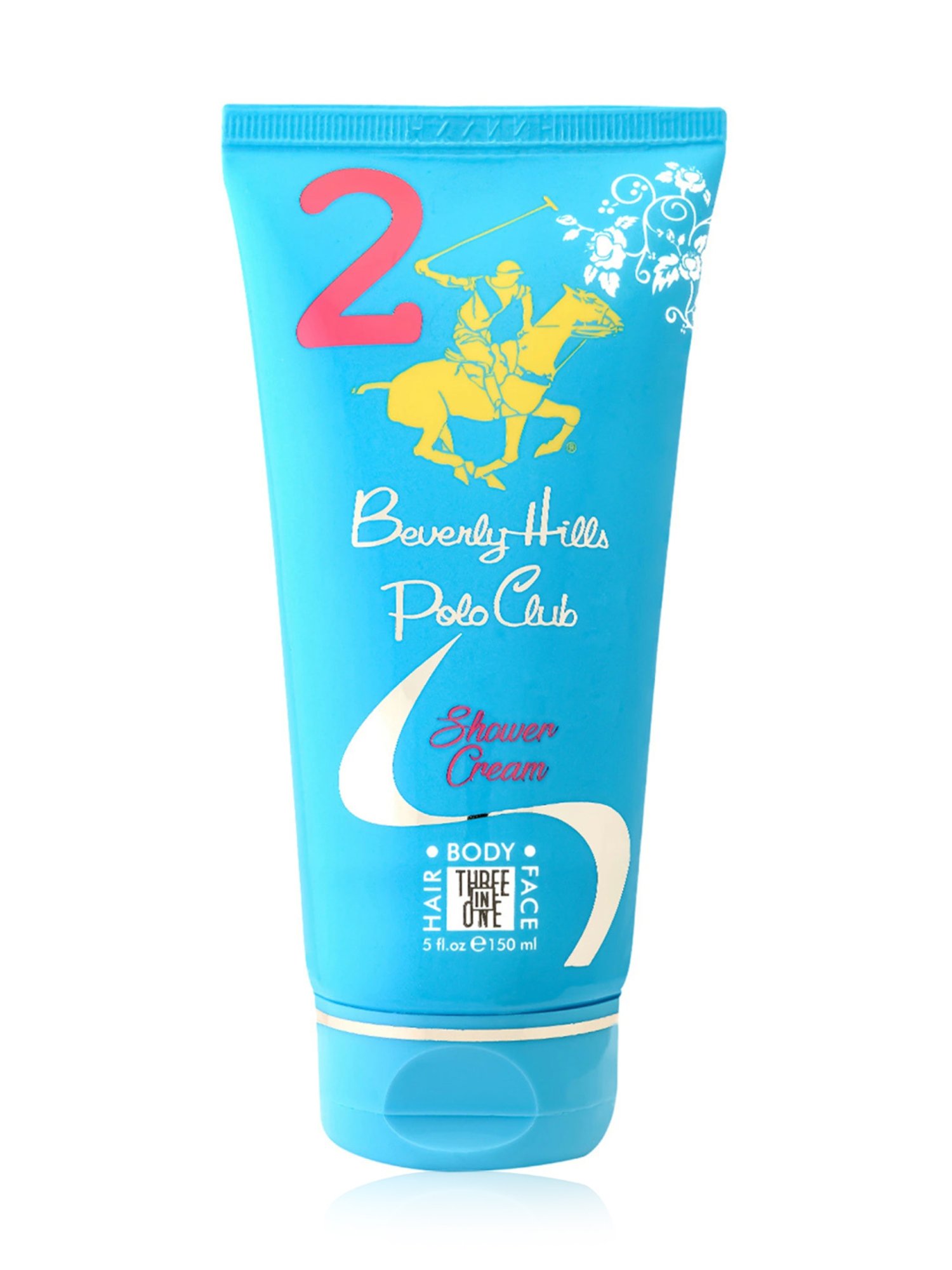 Beverly Hills Polo Club No.2 3in1 Shower Cream for Hair,Face & Body for Women - 150 ml