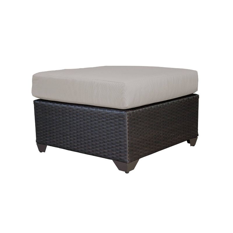 Barbados 12pc Patio Curved Sectional Seating Set with Cushions - Beige - TK Classics