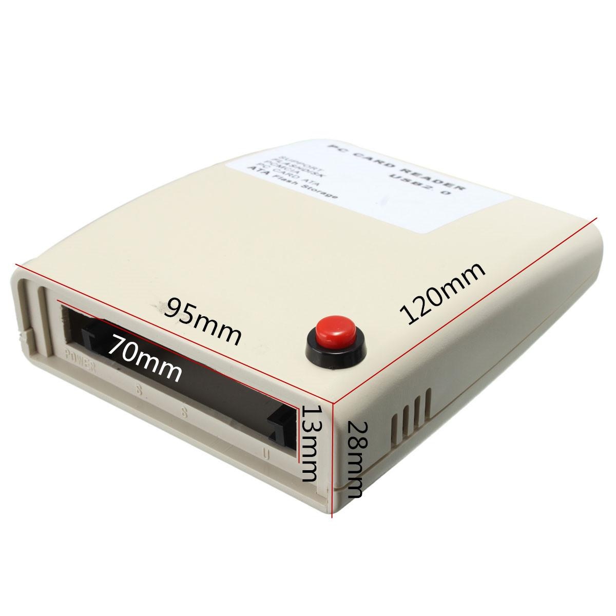 USB 2.0 to 68 pin ATA PCMCIA Flash Disk Memory Card Reader Adapter Converter NEW -