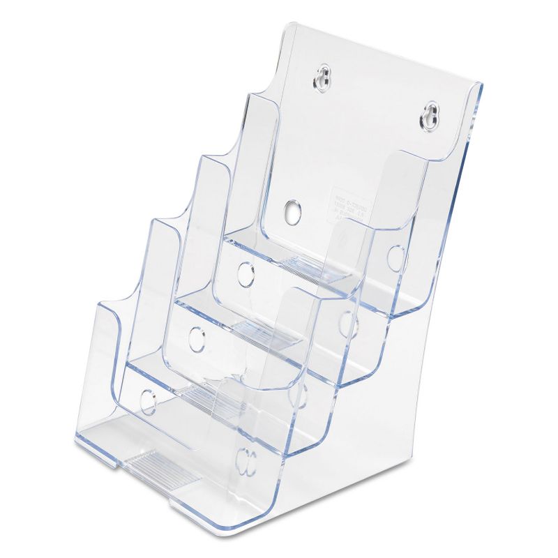 Deflecto Multi Compartment DocuHolder Four Compartments 6-1/2w x 6-1/4d x 10h Clear 77901