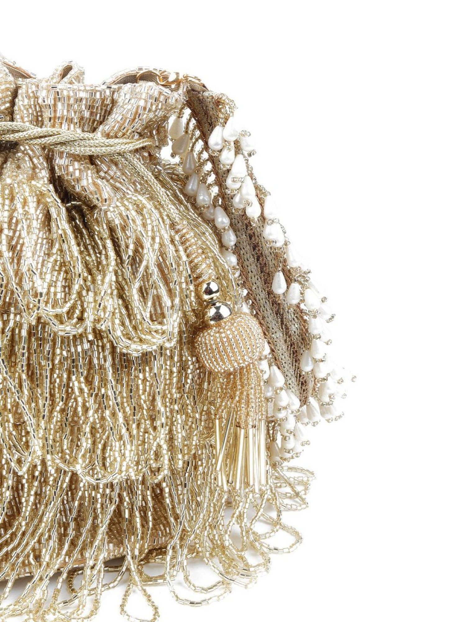 Odette Gold Embellished Potli