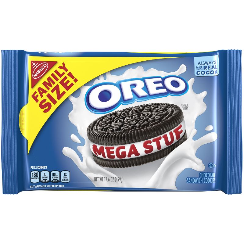 Oreo Mega Stuf Family Size Sandwich Cookies - 17.6oz