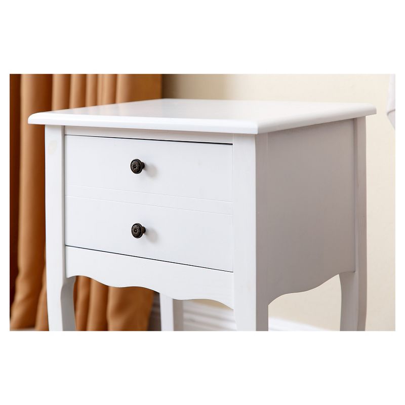 Larsa Tea End Table - White - Abbyson Living