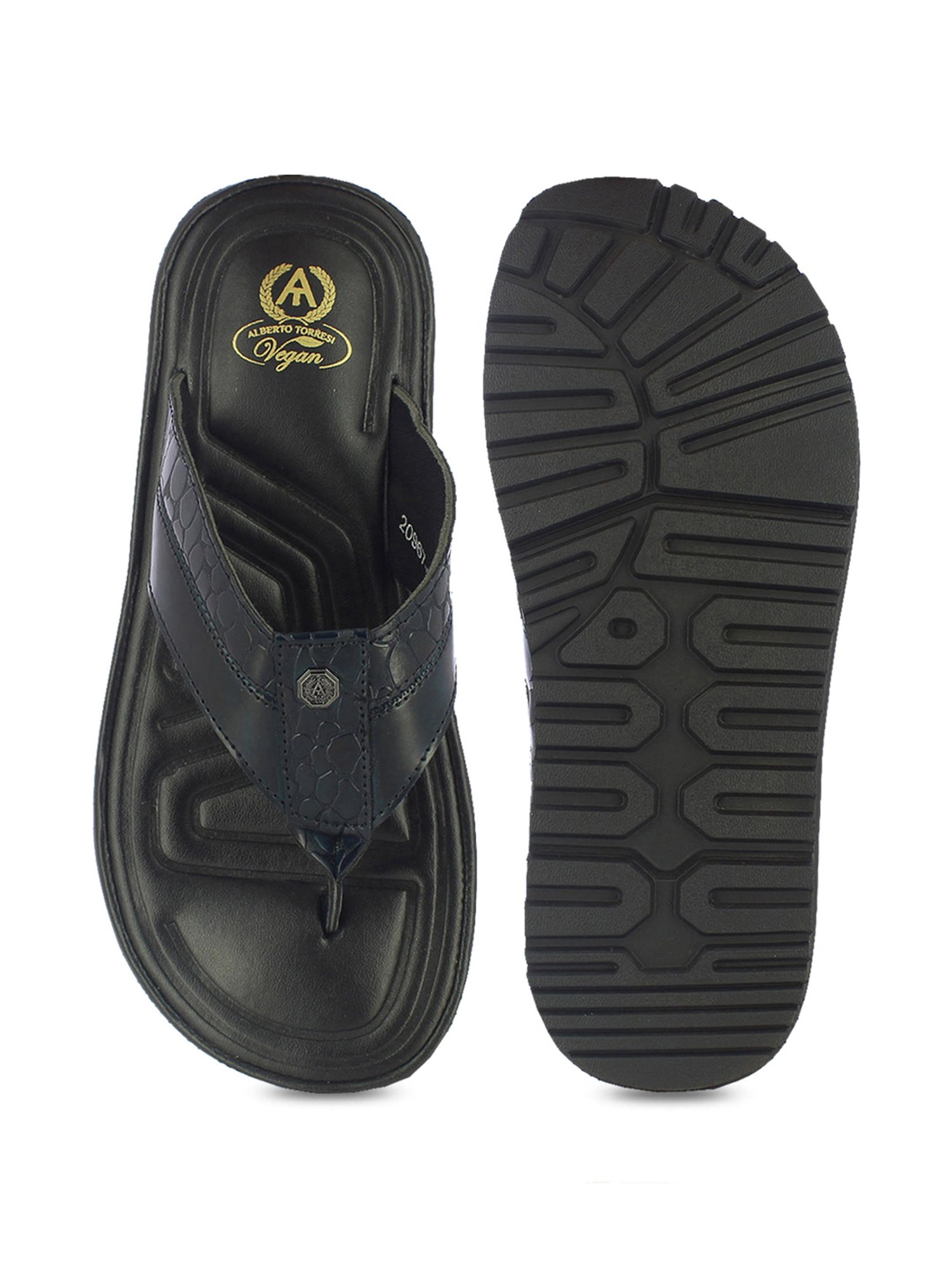 Alberto Torresi Men's Navy Thong Sandals