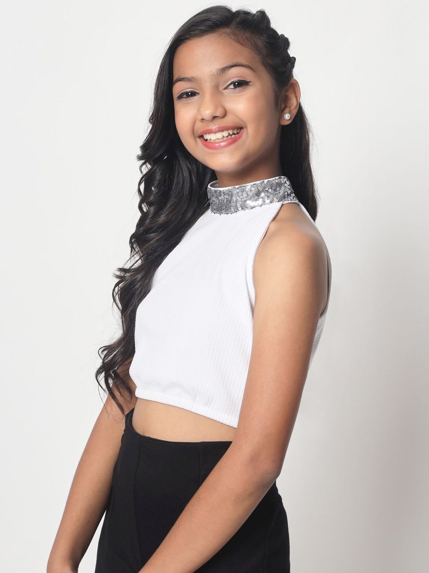 studiorasa Kids White Embellished Top