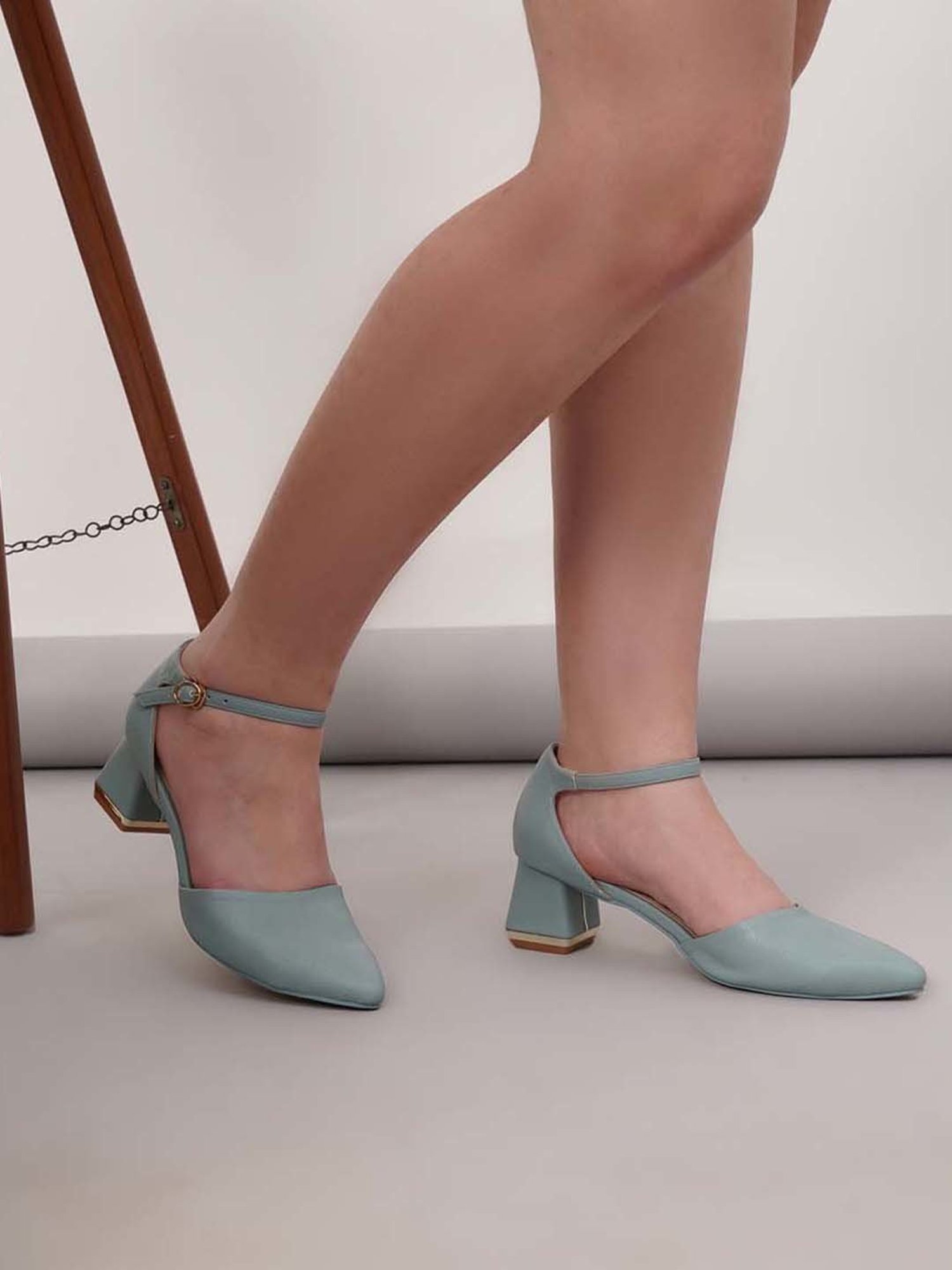 Sherrif Women's Blue Ankle Strap Sandals