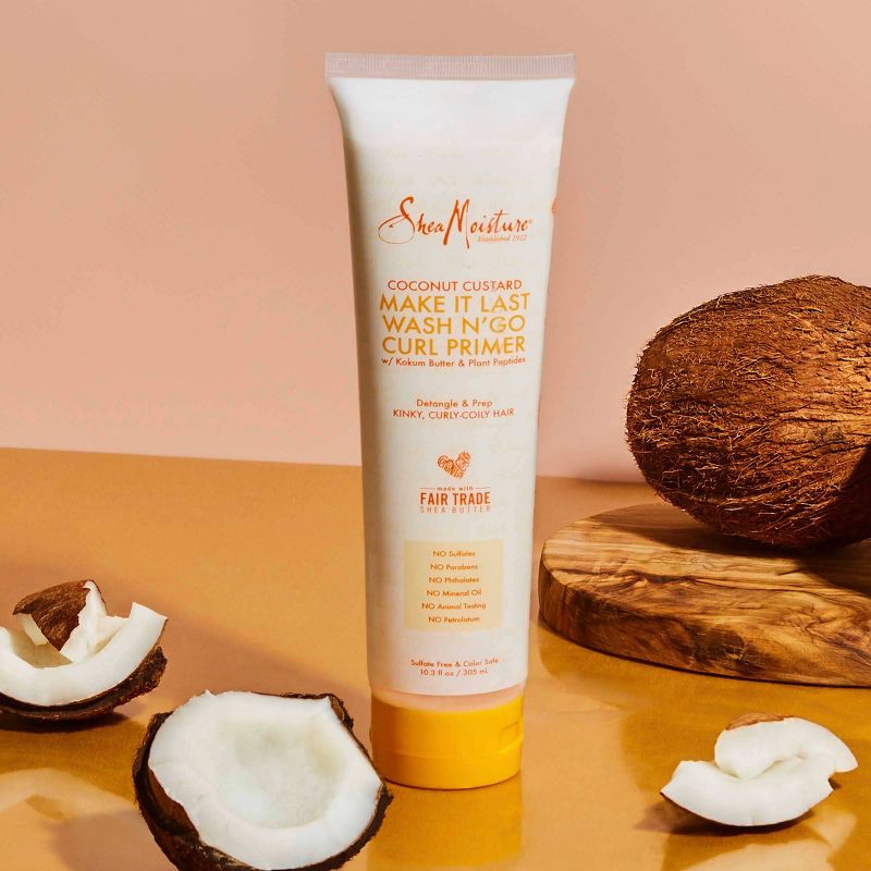 SheaMoisture Curl Primer and Detangler for Hair Styling Curls Coconut Custard - 10.3 fl oz
