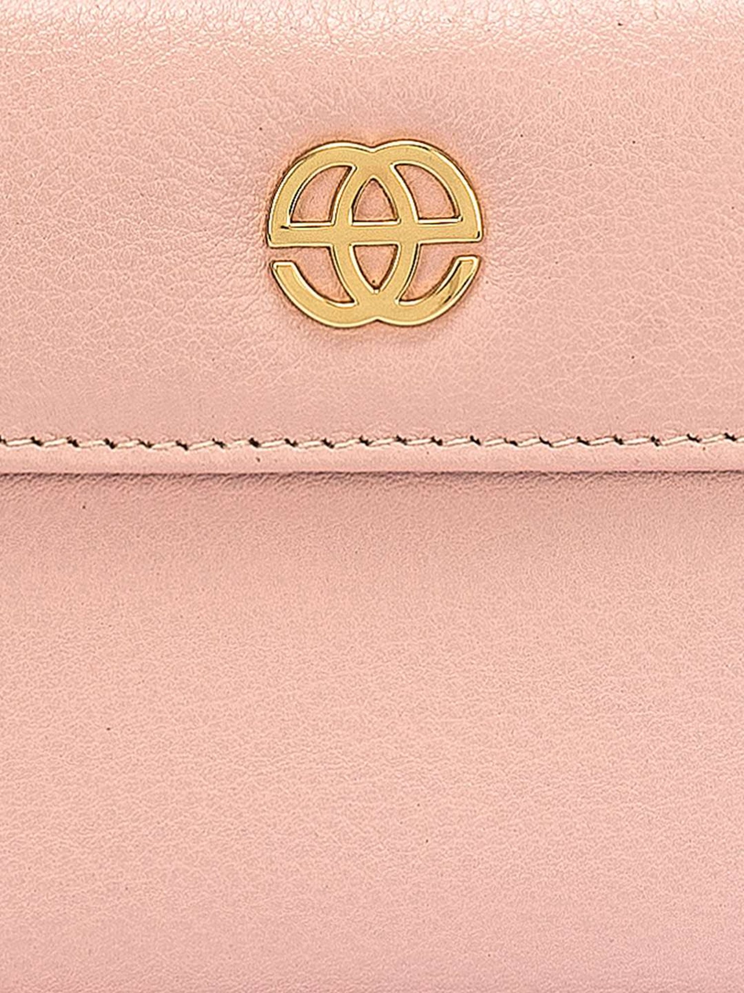 Eske Isa Pink Solid Zip Around Wallet for Women