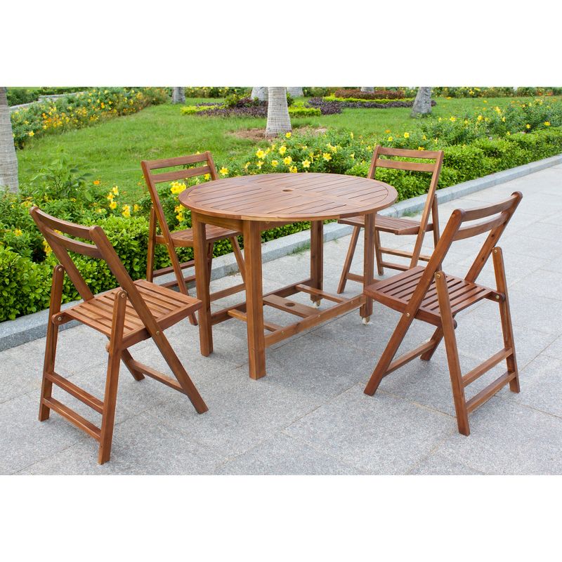 Acacia Folding Dining Chairs Set of 4 - Merry Products
