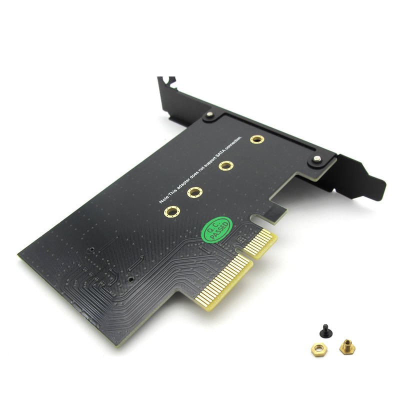 EnLabs M.2 NGFF SSD M Key NVME PCIe Card Adapter - PCIe X4 to PCIe/NVME Based M.2 Add On Card w/ Full-profile Bracket - Supports M.2 PCIe 2230, 2242, 2260 and 2280