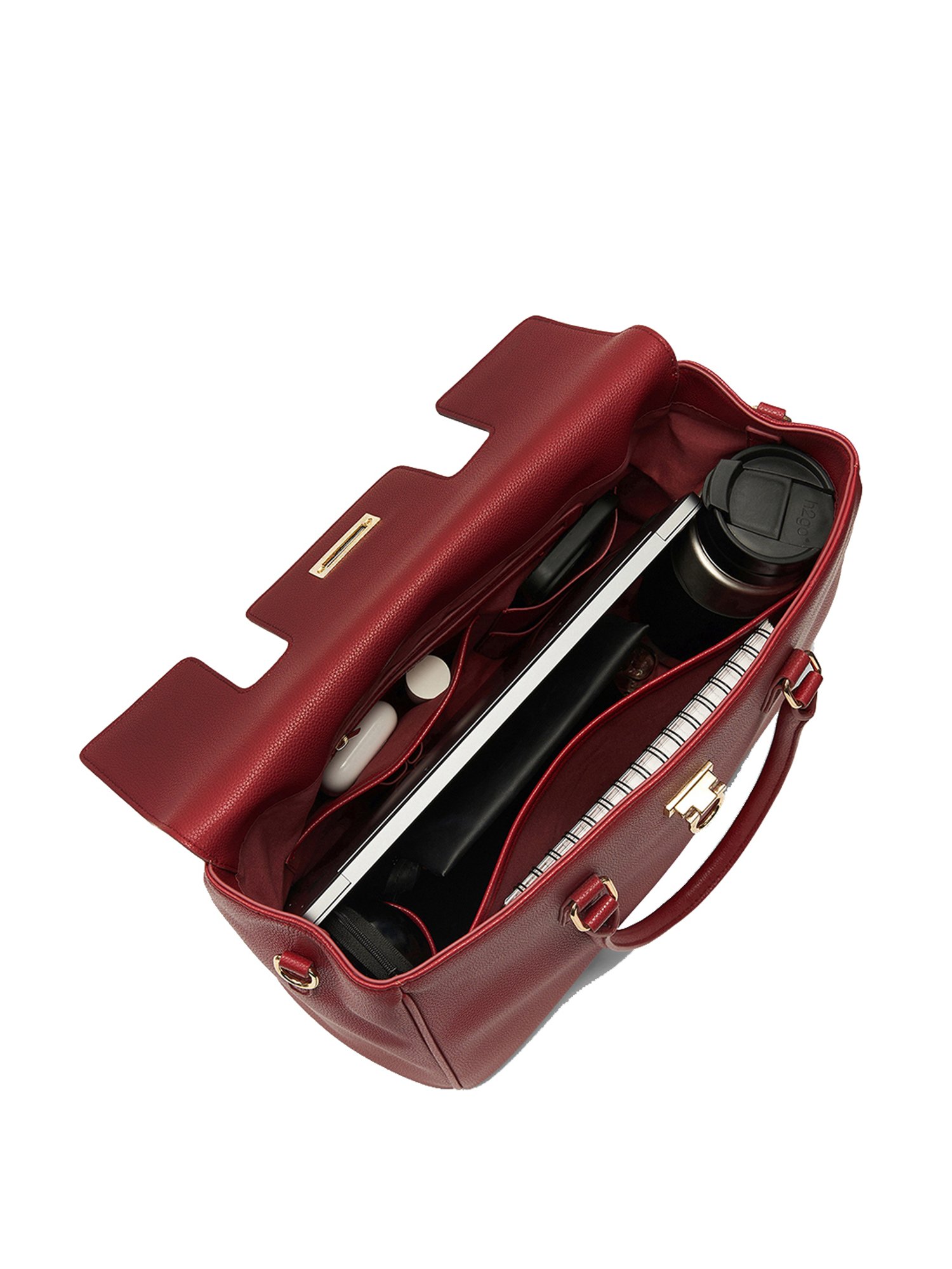 Miraggio Tokyo Maroon Solid Large Handbag