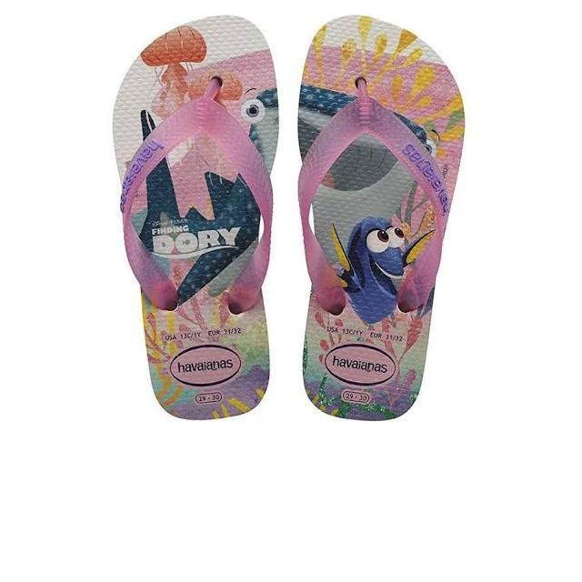 Havaianas 4137127-001-33-34 33 by 34 BR Kids Nemo E Dory Sandals, White