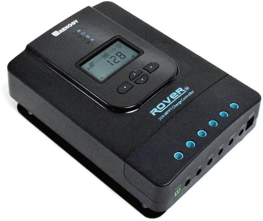 Renogy multip Advanced Rover Li 30 Amp 12V/24V DC Input MPPT Solar Charge Controller with Bluetooth and LCD screen and multiple LED indicators, 30Amp-BT&hellip;