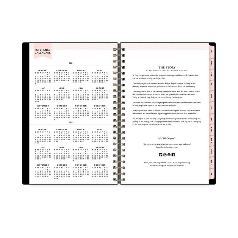 2021-22 Academic Planner 5" x 8" Flexible Plastic Cover Wirebound Weekly/Monthly Black - Day Designer