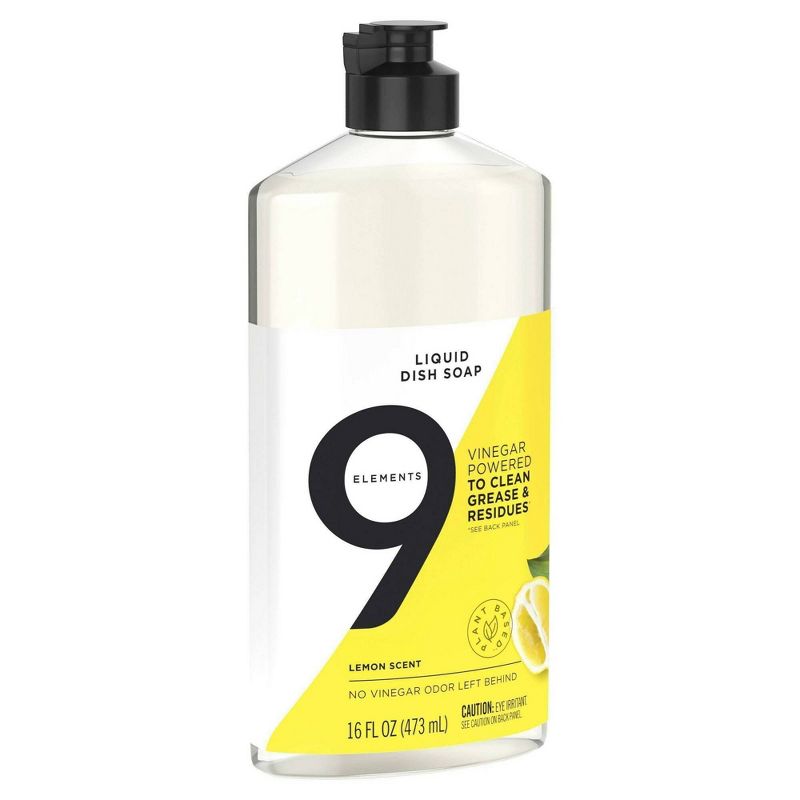 9 Elements Liquid Dish Soap - Lemon - 16 fl oz