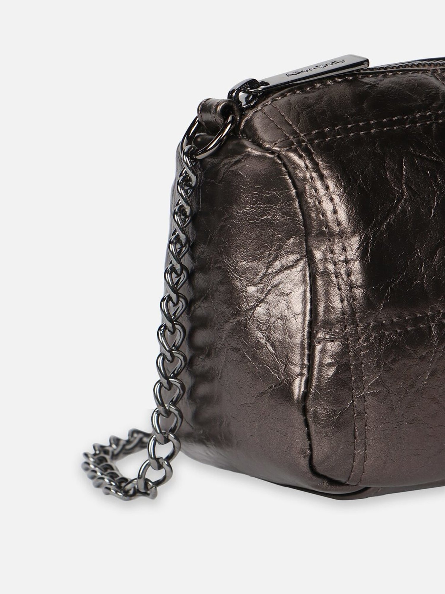 Allen Solly Brown Textured Medium Sling Handbag