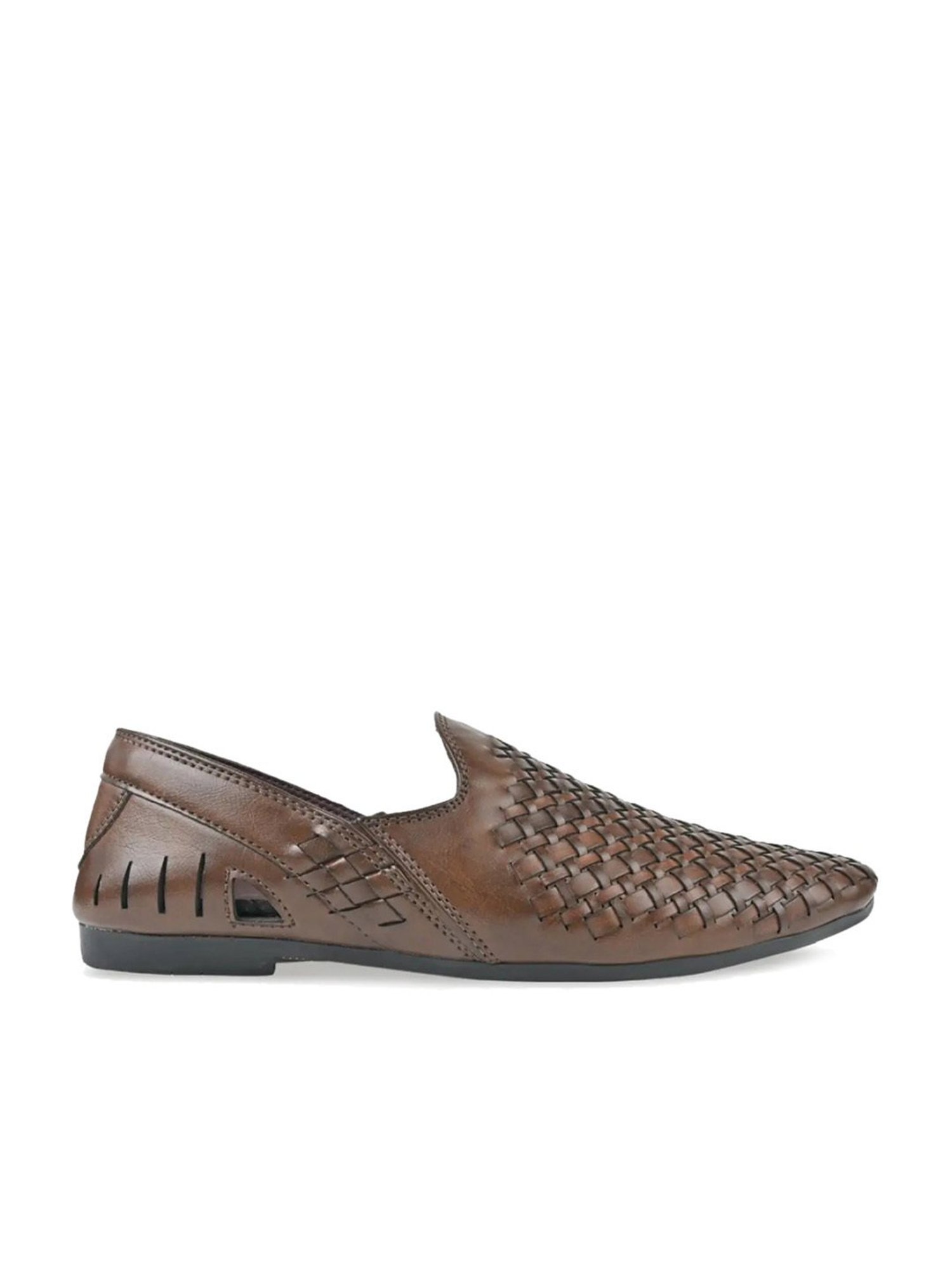 Fausto Men's Brown Ethnic Juttis
