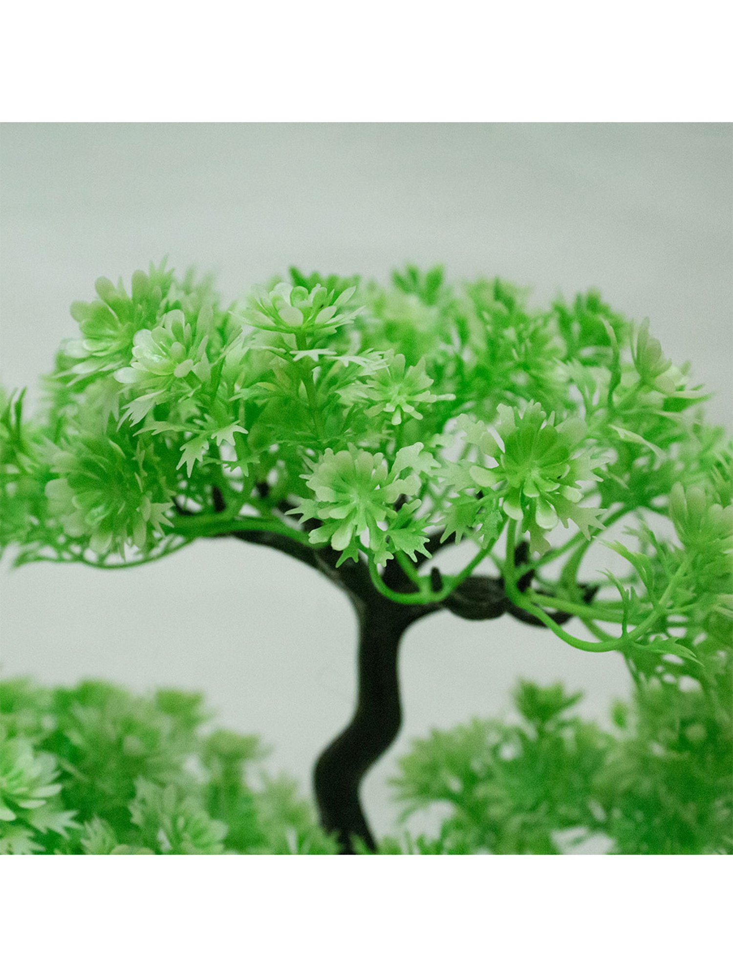 Amflix White Artificial Bonsai Plant With Pot