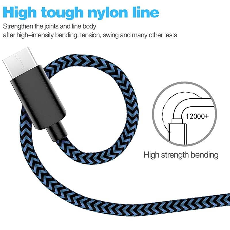 Type C Cable 5Pack 336610FT Nylon Braided C Cable Fast Charger Charging Cord Compatible Samsung Galaxy S9 S8 Note 9 Note 8 PlusLG V30 G6 G5 V20Google Pixel Moto Z2 and More