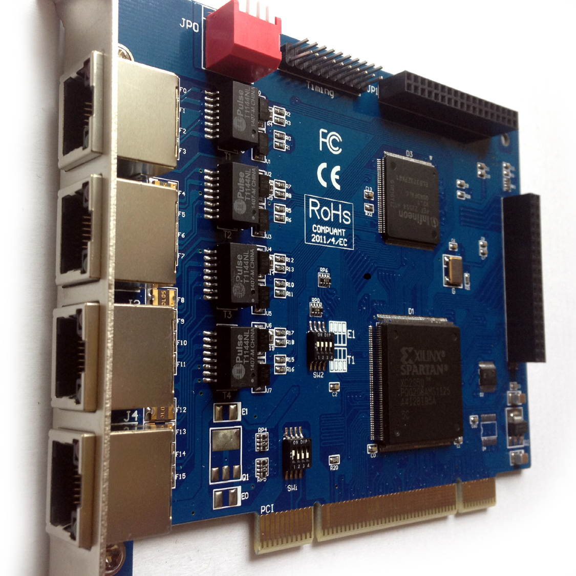 TE420P Quad Span T1 Card E1 Card,ISDN PRI card with 4 Ports,PCI Connector TE405 TE410 TE110,te110p