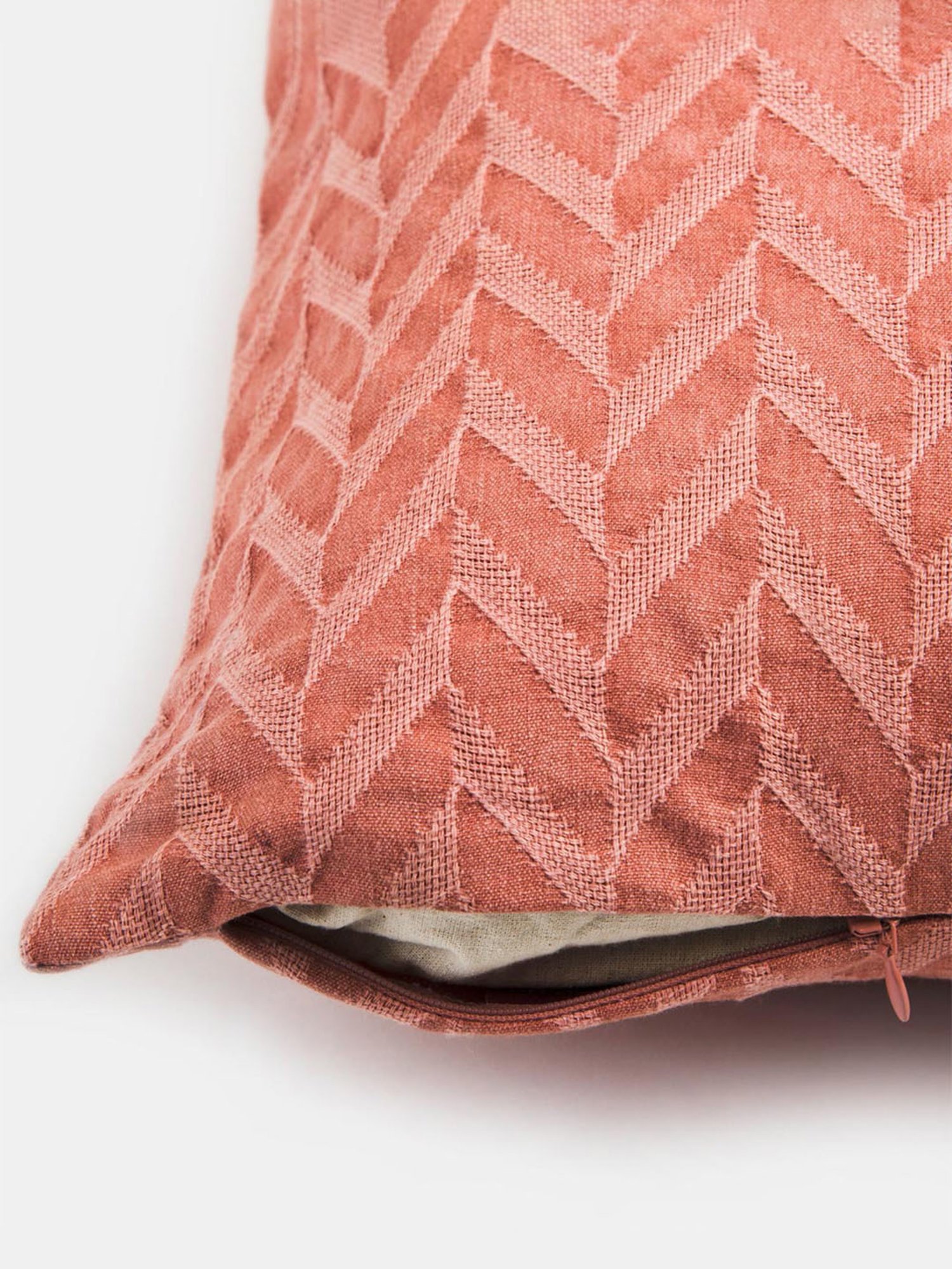 Fabindia Fuschia Cotton 100 TC 265 GSM Cushion Cover