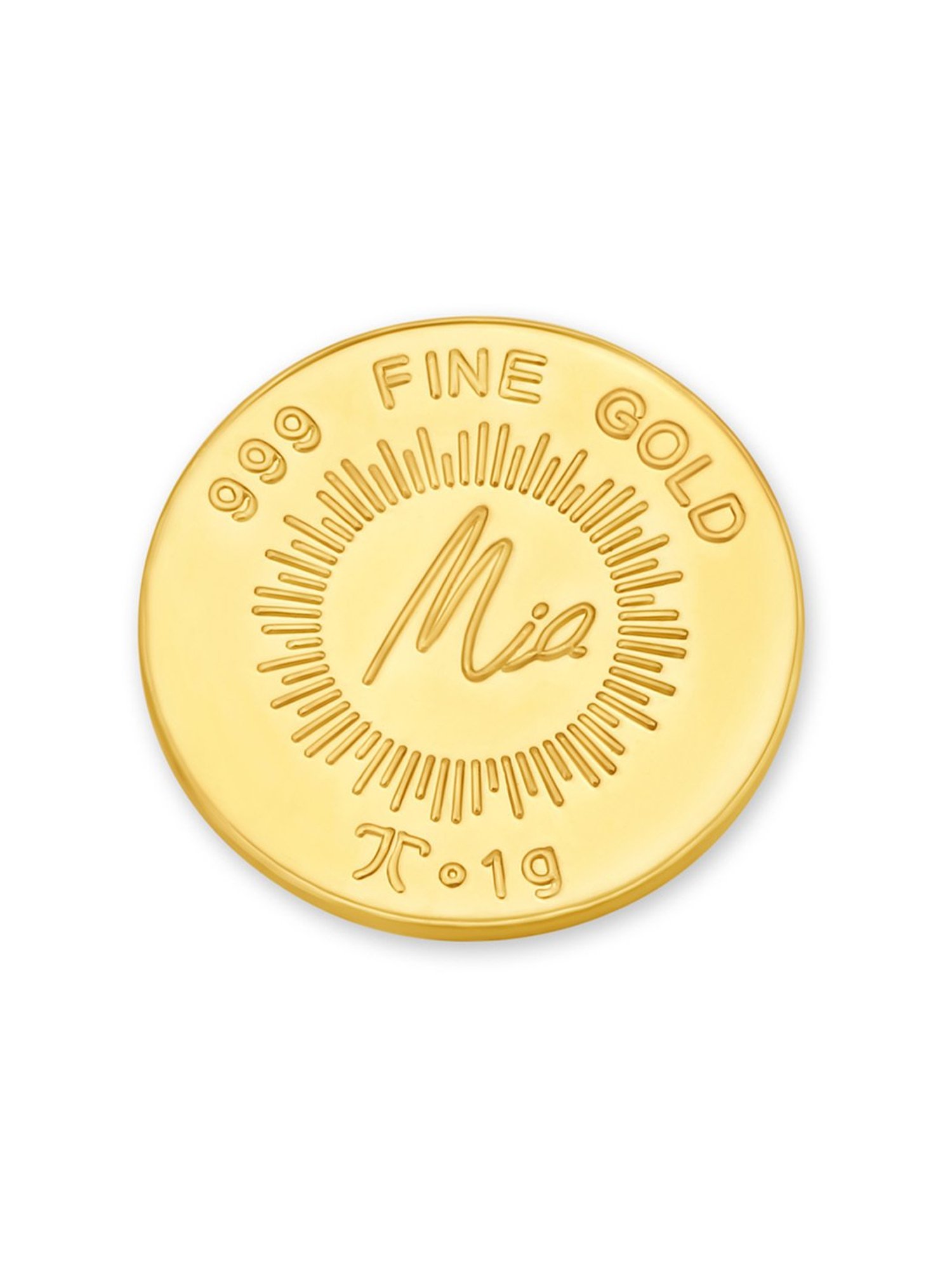 Mia by Tanishq Lotus 24k (999) 1gm Gold Coin