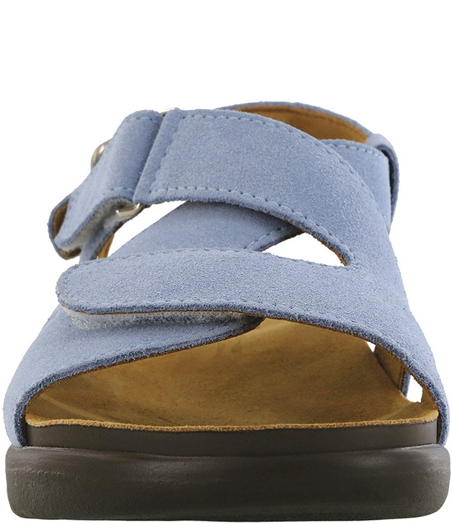 SAS Huggy Suede Adjustable Wedge Sandals