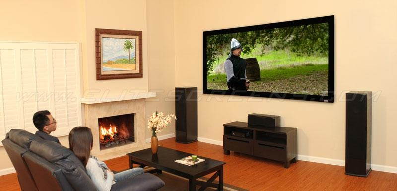 Elite Screens Curve235-96W Lunette Wall Mount Fixed Frame Projection Screen (96" 2.35:1 Aspect Ratio) (CineWhite)