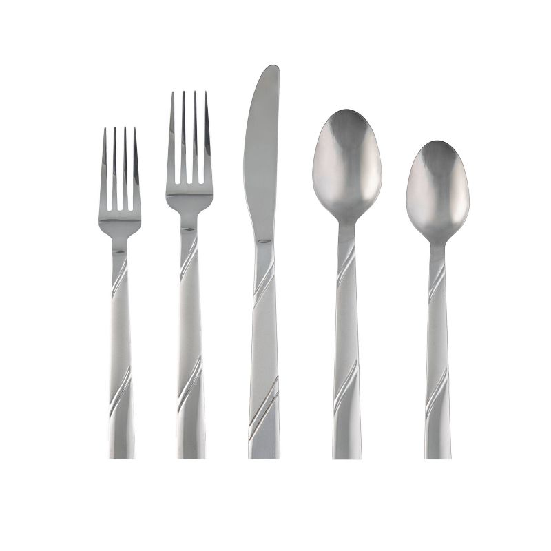 20pc Stainless Steel Maren Frost Silverware Set - Cambridge Silversmiths