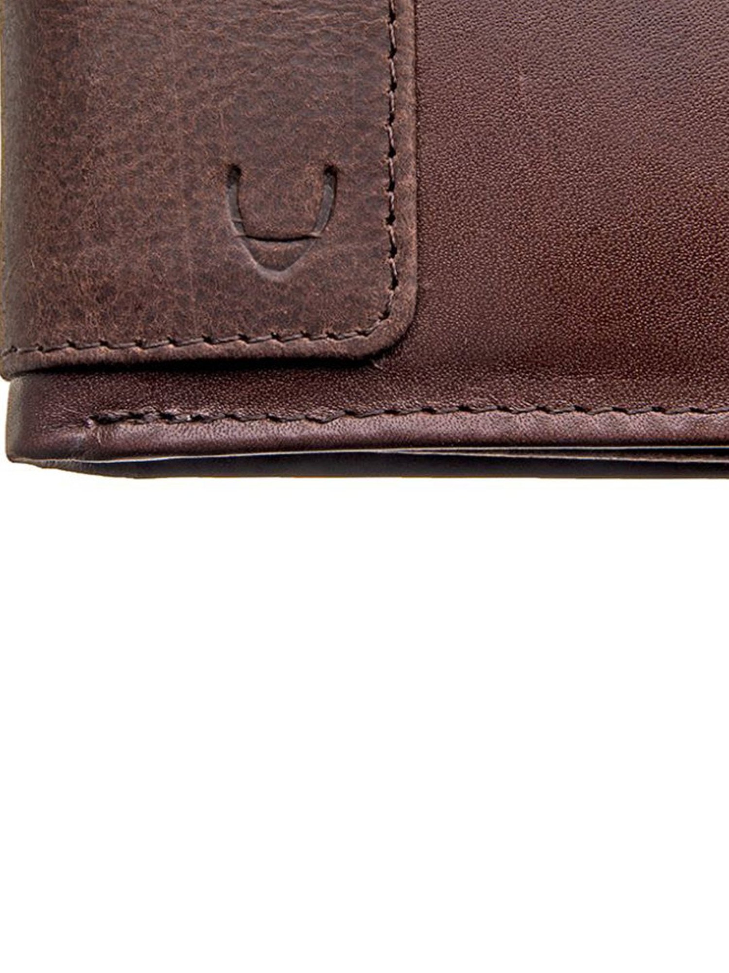 Hidesign 253-L015 Brown Solid Leather Rfid Bi-Fold Wallet