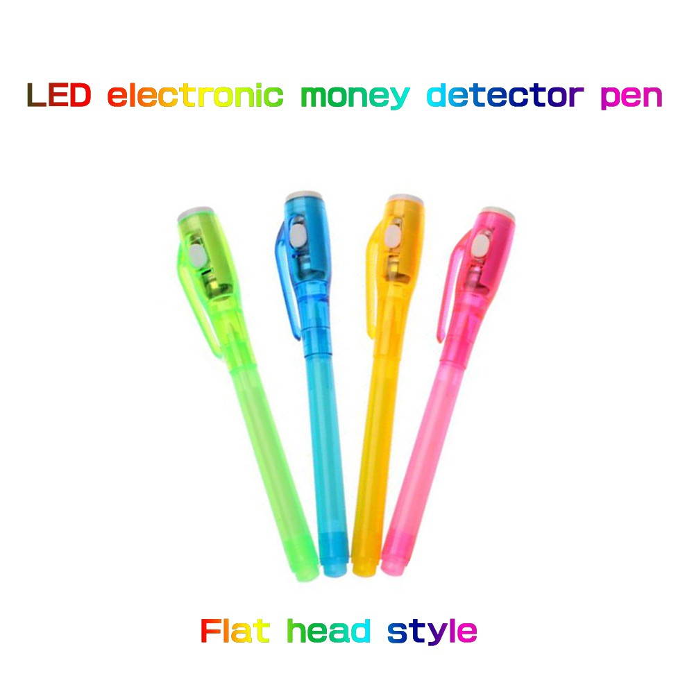 2 In 1 Multifunction Pen LED UV Money Detector Pen Invisible Ink Pen Mark Pen Stationery Supplies
