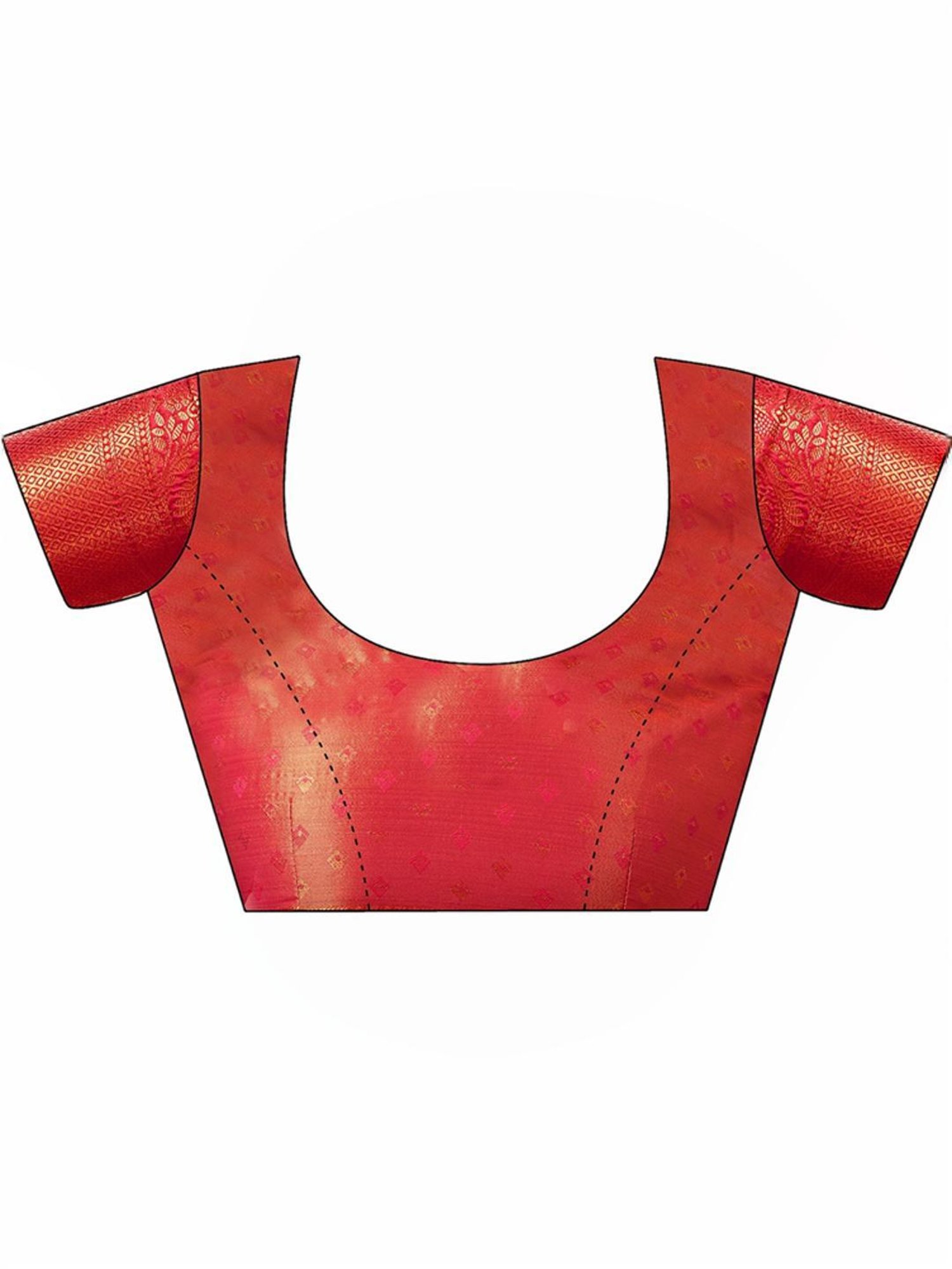 Satrani Beige & Maroon Woven Saree With Unstitched Blouse