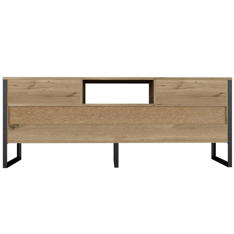 Emery 3 Drawer Media Console Table Light Wood - RST Brands
