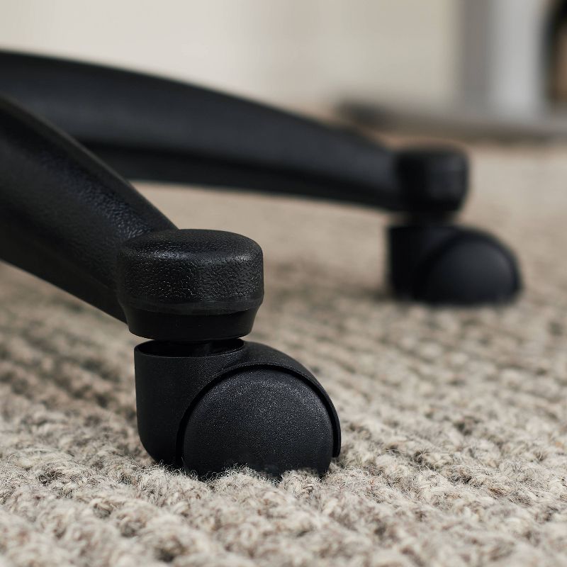 Mesh Sled Base Side Reception Chair with Flip Up Arms Black - Riverstone Furniture