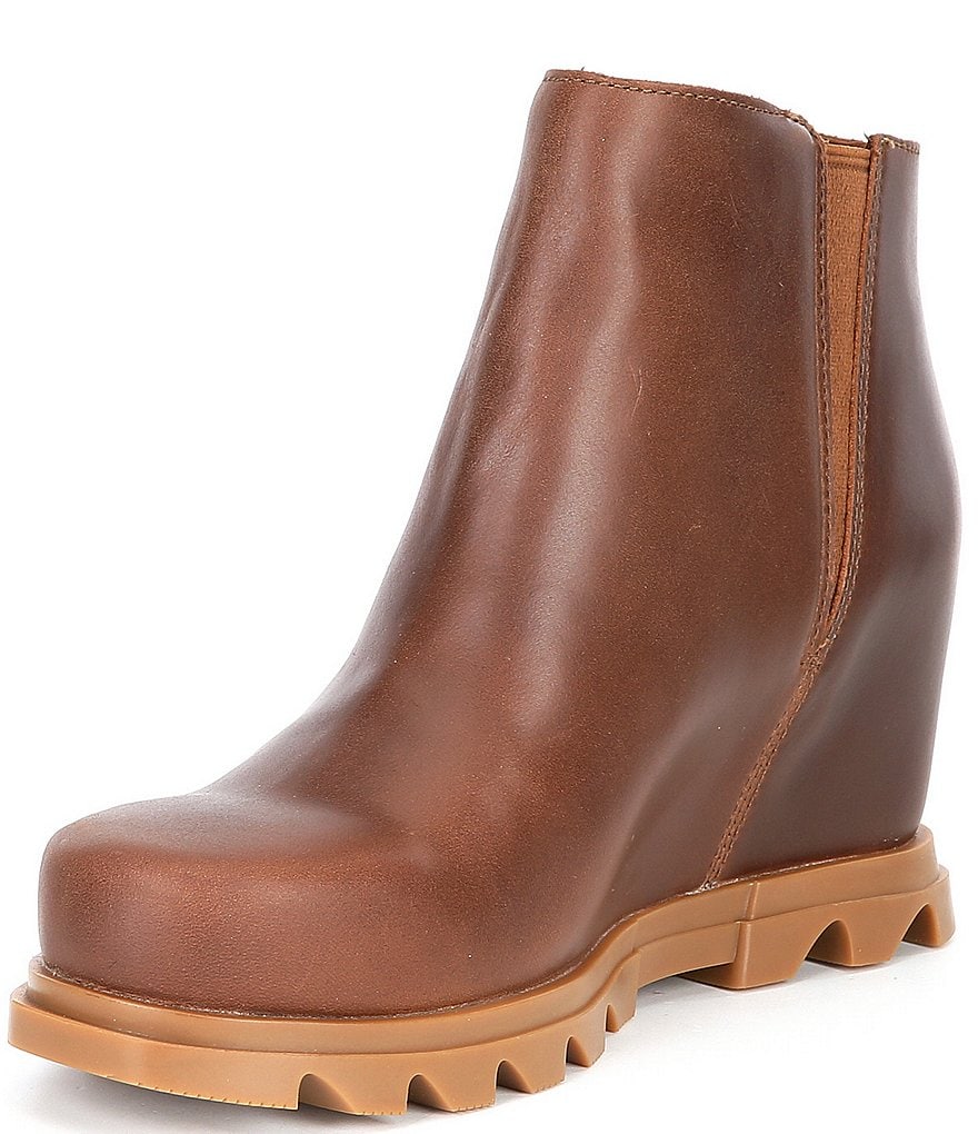 Sorel Joan of Arctic Waterproof Leather Wedge Zip Booties