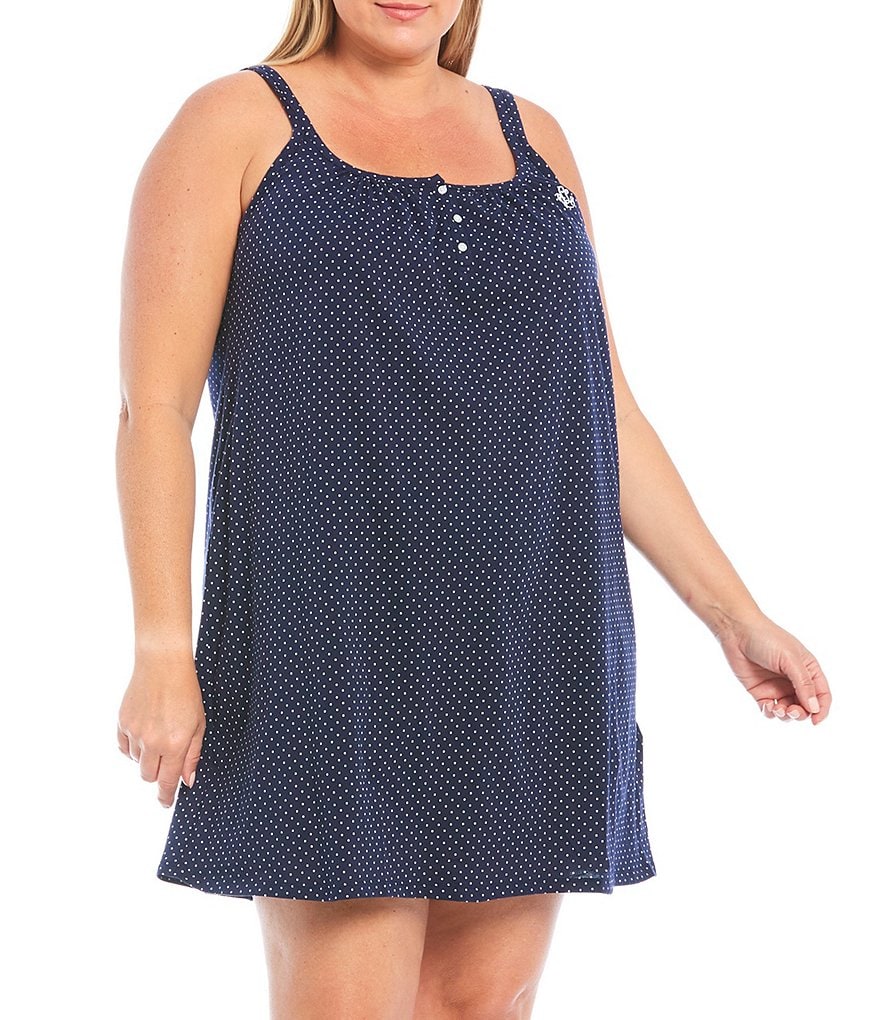 Lauren Ralph Lauren Solid Print Short Nightgown
